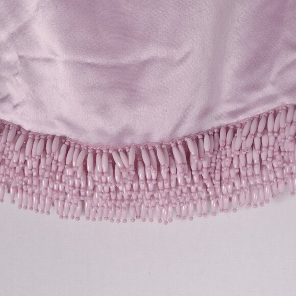 Cinq à Sept Doris Beaded-Hem Satin Miniskirt in Wisteria - Picture 5 of 6